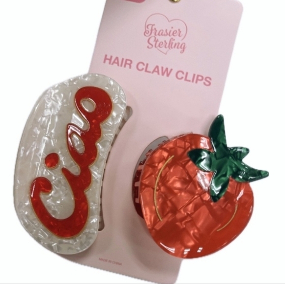 🍅🔹️ Frasier Sterling Adorable Pastel Tones Fruit Hair Claw Clips ✨️ - Picture 1 of 1